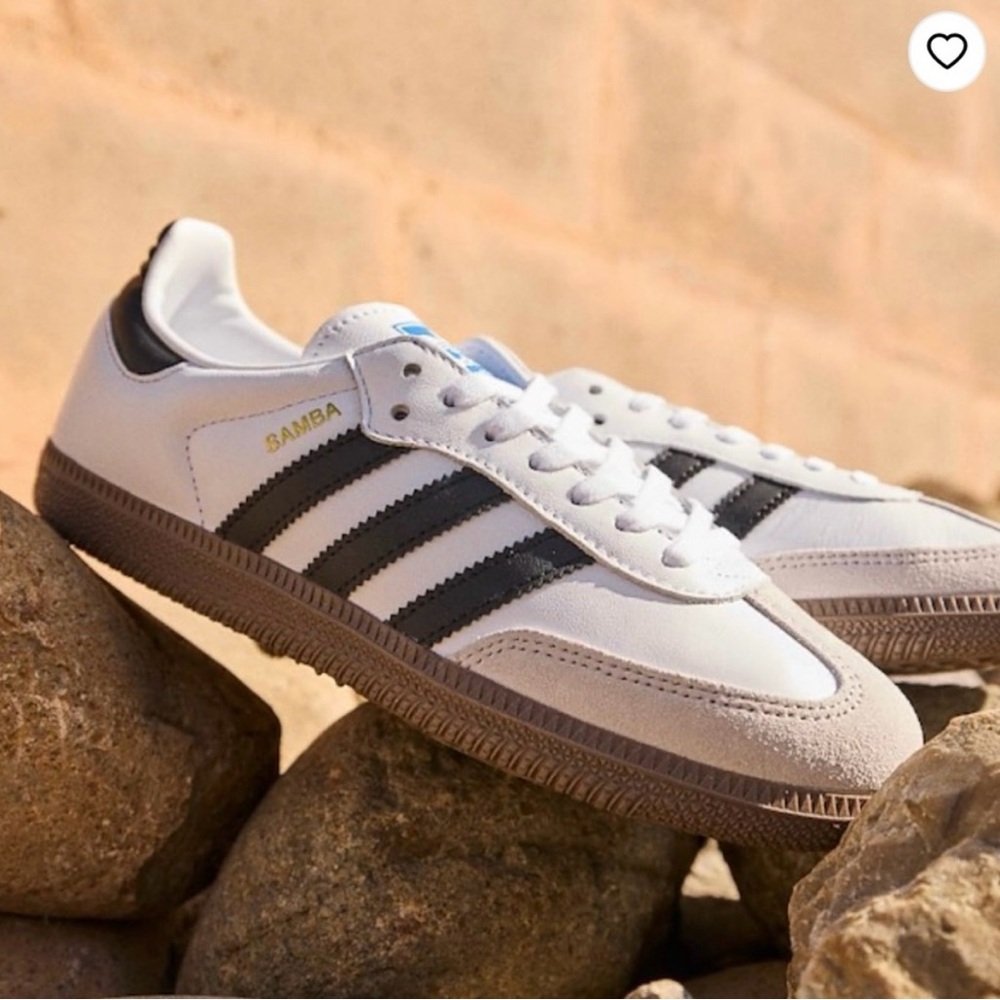 Women’s Adidas Samba White and Black Sneakers